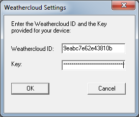 Weatherlink Weathercloud Settings