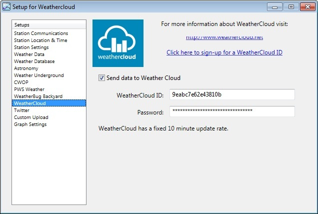WeatherTracker Weathercloud