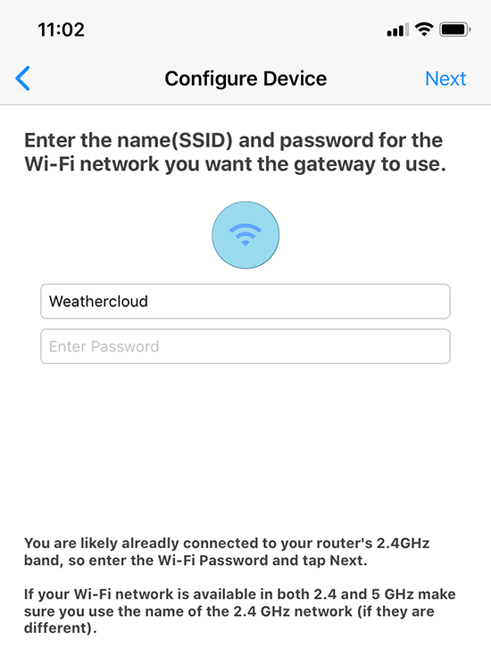 WS View Wi-Fi Config